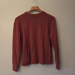 Simply Vera Vera Wang Women's Textured Knit Sweater - Deep Red